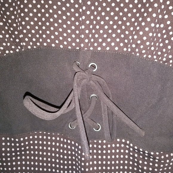 LNY Lennie 16 Gwennevere  Cappuccino Dot Dress Plus - Picture 7 of 10